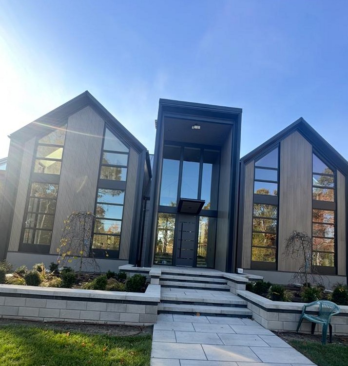 Modern custom home built by DP Construction in Greater Boston